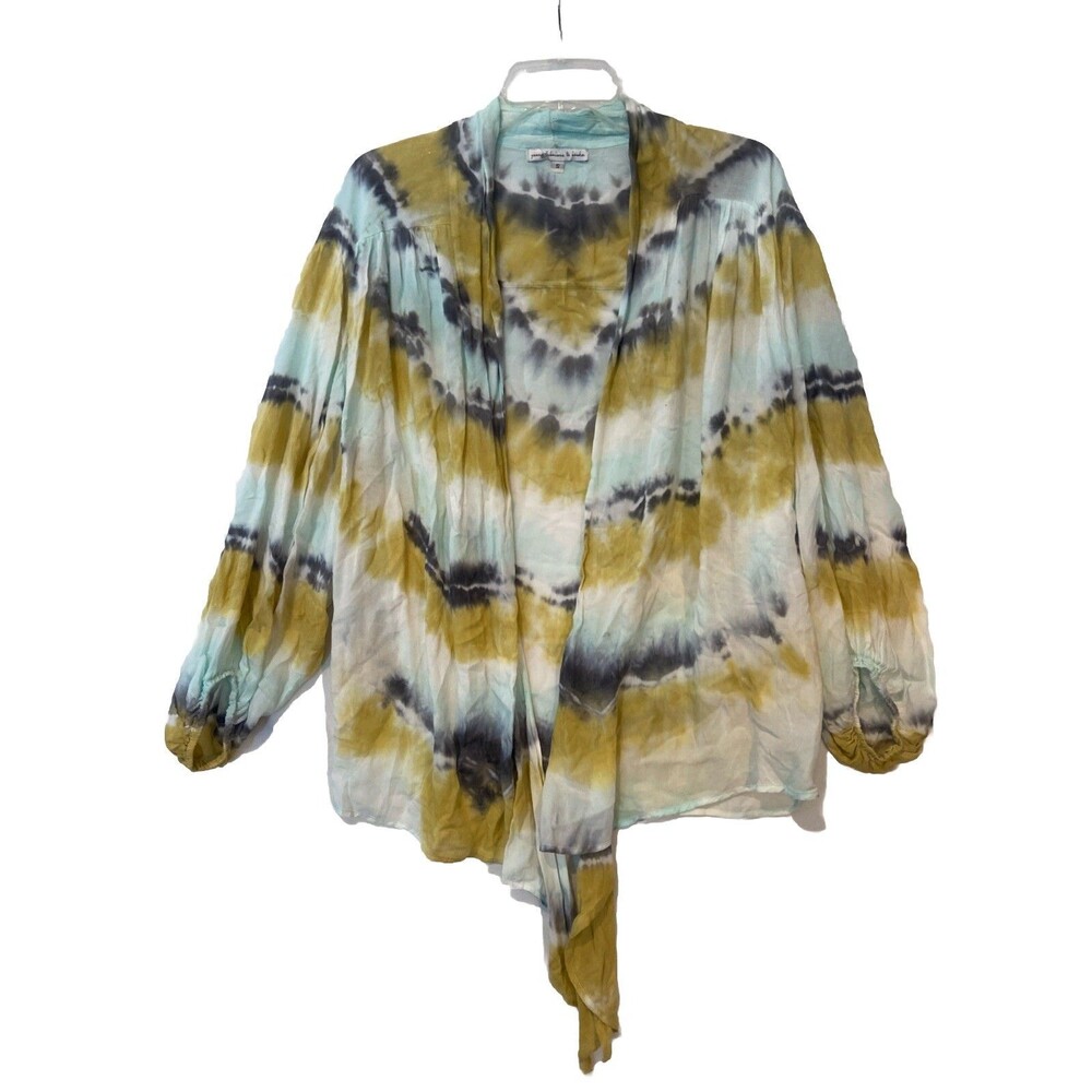 Young Fabulous & Broke YFB Top Shirt Womens Small Multicolor Boho Tie dye Blouse